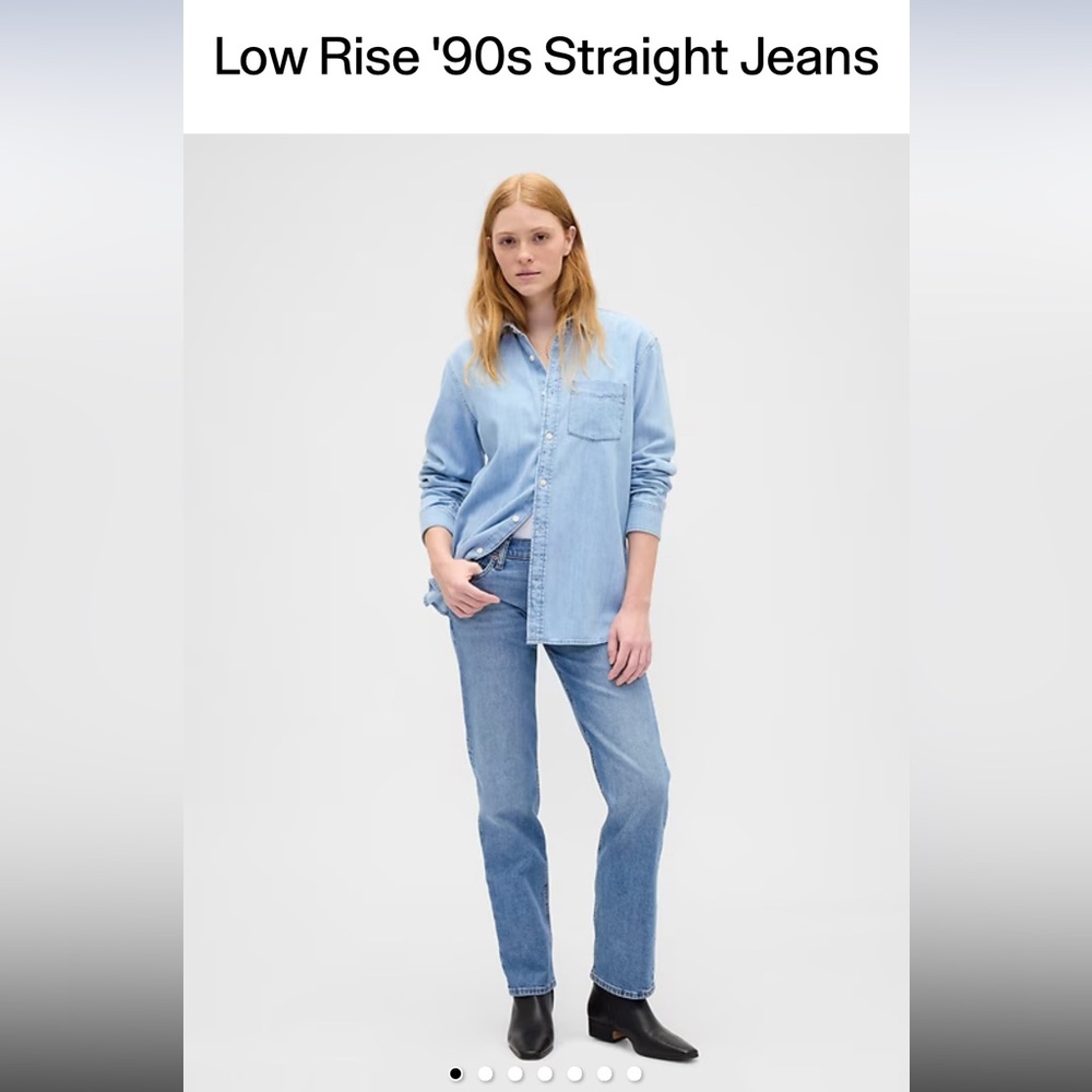 GAP 90s Straight Low Rise Jeans
